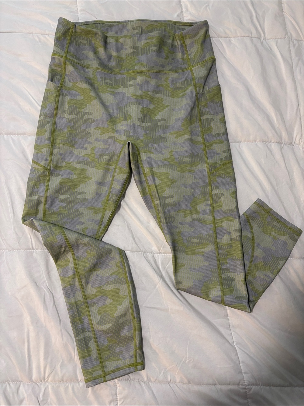 Fabletics Olive Green Camo High-Waist Leggings